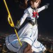 Takamachi Nanoha，Magical girl，A girl in a princess dress.
