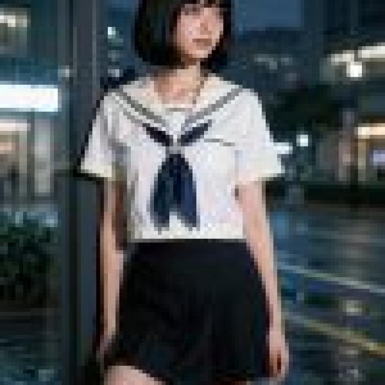 girls，A girl wearing a sailor shirt.
