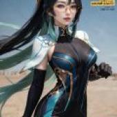 Xianyun Cloud Retainer Genshin Impact Hoseki，A cover for the comic book Mowgli and the Sea Wolves.