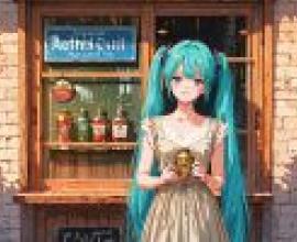 Afternoon Time，A girl standing in front of the Aethau Cult store.
