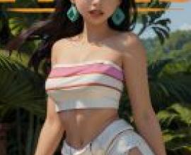 Chel， The Road to El Dorado，A young model with a colorful dress， and the word TMR on it.