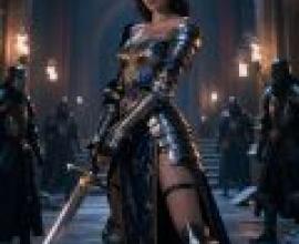 Endless battles，Gina price in her armor.