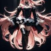 krul tepes，Seraph of the End，Pink hair with black outfit.