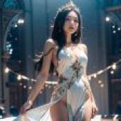 Computer desktop， beautiful photo， Christmas beauty， Guanghua role -playing