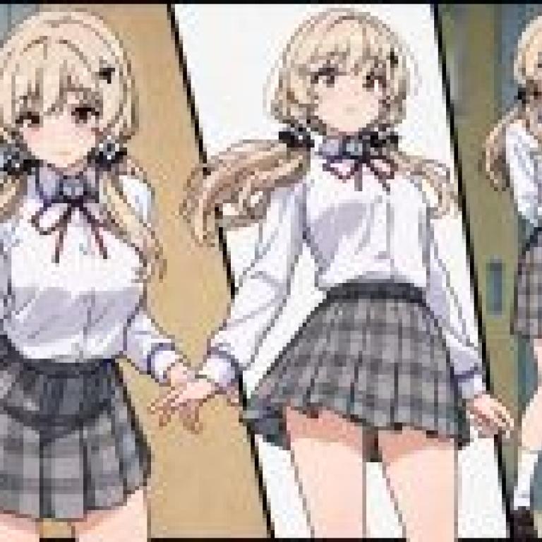 紫陽菜瀨名，身穿白襯衫和裙子的動漫少女。