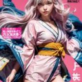 手機桌布 Tamamo no Mae，Fate grand order，寫實 時尚巔峰：粉髮少女的雜誌風采
