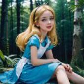 Real beauty， Alice sleepwalking Wonderland， Disney style， live version， Mori Dream Girl Seating