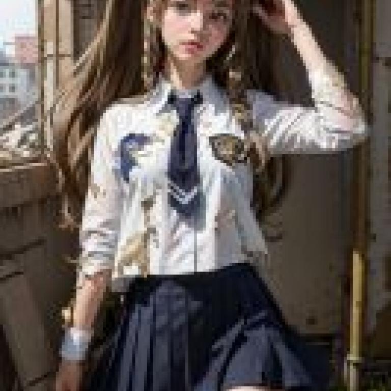 Leila Malcal Code Geass Akito the ExiledWoman in school uniform.