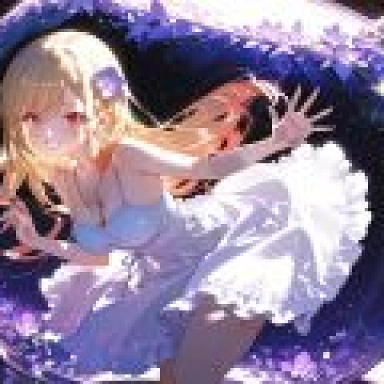 kitagawa marin，Anime girl with long blonde hair and blue dress.