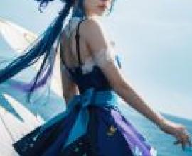 Griseo，Honka，A girl in a blue dress.