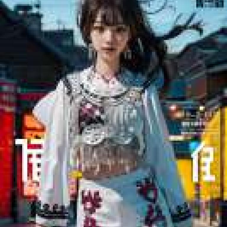 苗族服飾 苗族服飾 白色苗疆服飾，封面為模特兒。