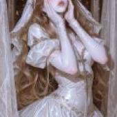 TA，Woman in white dress.