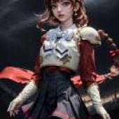 獅堂光 魔法騎士雷阿斯 Hikaru_Shidou，電子遊戲中的角色站在星空下。