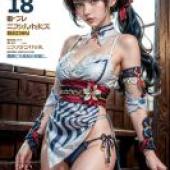 手機桌布，性感和服，寫實，和服美人的現實動漫