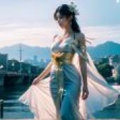 Computer wallpaper， moving Japanese kimono， real person， Queen of the Sea: the ocean charm of Japanese kimono