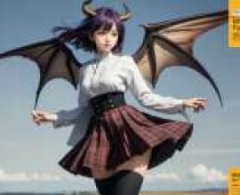 Grea，《巴哈姆特之怒》，Mastos Asabon，黑髮紫裙。