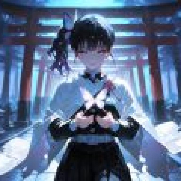 Tsuyuri Kanao，A girl with black hair wearing a white jacket and bow 