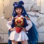 Computer desktop， live version， Shanyu， shampoo， chaotic horses， the beauty of sailor clothing: character shape