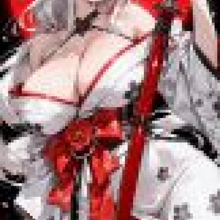 girls，A woman holding a red sword.