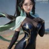 Xianyun Cloud Retainer Genshin Impact Hoseki，Girl on cover with sword in hand.