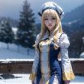 Computer desktop， live version， Goblin killer goddess official， role -playing goddess in the snow