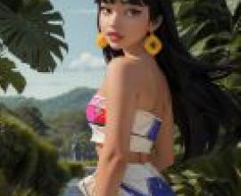 Chel， The Road to El Dorado，A woman with long hair and blue earrings.