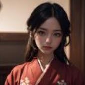 Graceful Expression - Serious Kimono Beauty Wallpaper Download