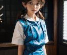 手機桌布，洞木光 (Hikari Horaki)，寫實，身穿藍色制服的少女。