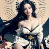 Computer desktop， live version， kimono beauty， princess of ancient Asian dynasty