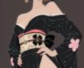 kimono，Japanese Manga Art Featuring Japanese Actress.