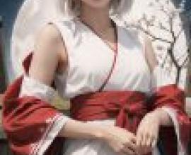 Mobile phone wallpaper， real person， gorgeous kimono: real anime style