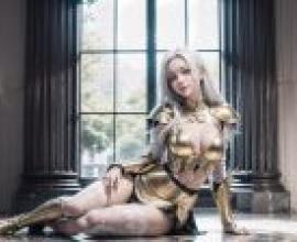 性感西洋古代宮殿女騎士，窗前仕女，古典風華