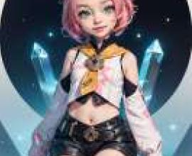 Diona K tzlein 迪奧娜·凱茨萊茵，粉紅色頭髮、戴著貓耳朵黑色帽子的女孩。