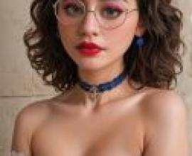 Mirabelle Marig， Encanto，Girl with glasses and blue collar.