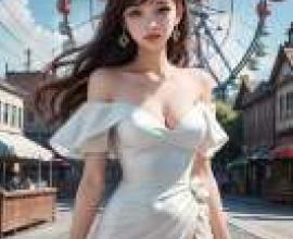 Ferris Wheel Dream，A girl with the word Mciudadcr on her top.