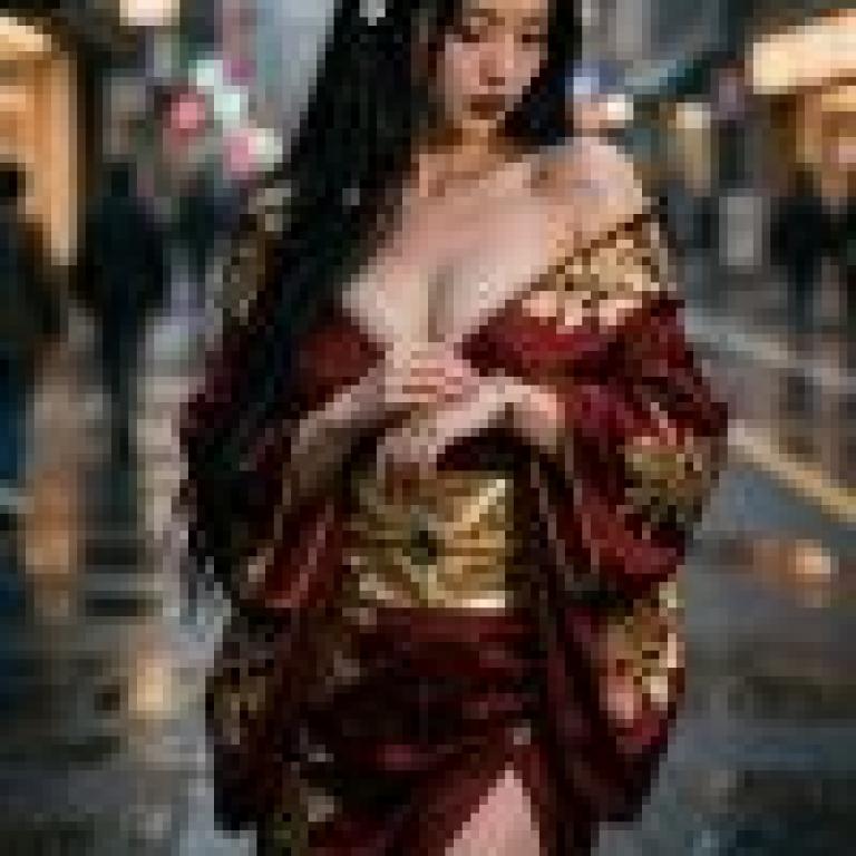 girls，A beautiful woman wearing red dress.