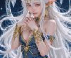 Magic Memories，A girl with white hair and a tiara.