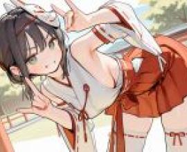 迷人的女巫，戴著蝴蝶結和領結的動漫女孩。