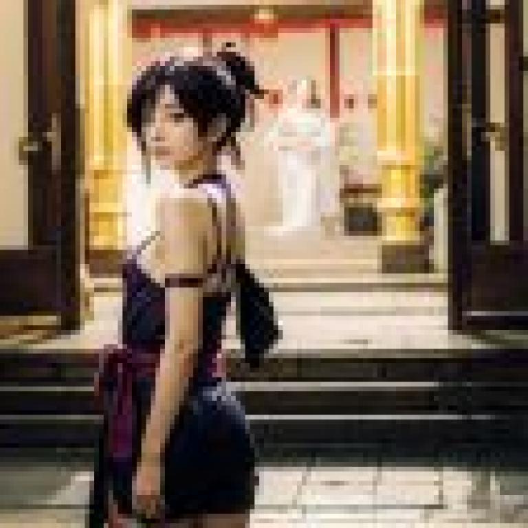 電腦桌布，Yuzuriha 杠 Hells Paradise 地獄樂，真人，紫幻巫影