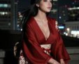 Ancient Fantasy，A woman in a red robe is sitting down.