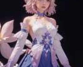 斯凱勒·達文波特，一個穿著紫色和白色衣服的女孩。