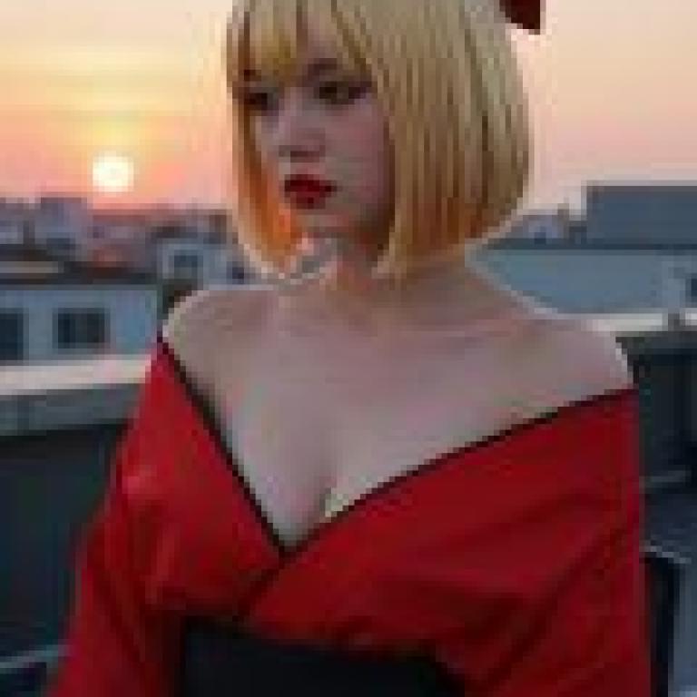 ZIT 01，日落前的紅髮亞洲女性。