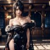 電腦桌布，真人版，太空戰士10 final fantasy lulu 露露，「迷幻魅影」- 美麗哥特式動漫女孩的現實之美