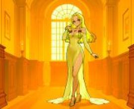 一位身穿黃色洋裝、長髮飄飄的情婦，她藏著一個秘密。