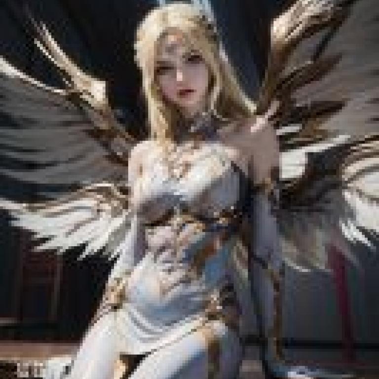 Dingdang Qianrenxue God，身著彩繪翅膀的女子。