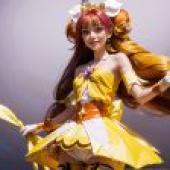 Computer desktop， live -action version， beautiful girl of light， Sichuan Kawa， Cure Twinkle， light and shadow anime characters
