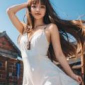 Spice and wolf，Girl with ears and tail is looking.