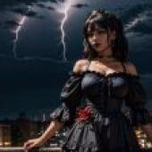 哥特式夜幕建築 - Ayako Rokkaku哥特式肖像桌布免費下載