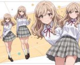 Ajisai Sena，A girls cheerleading team poster.