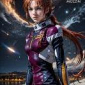 手機桌布，瑪莉妲·庫魯斯 Marida Cruz，獨角獸鋼彈，寫實，漫威漫畫的 Ymee 封面以 Muzzin 為特色。